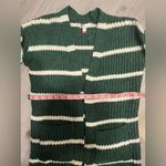 No Boundaries  Forest Green and White Striped Cardigan‎ Photo 8