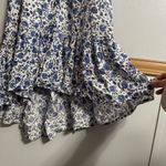 Lucky Brand Blue and White Flowy Floral Midi Dress Size XS Photo 10