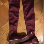 Free People  women Burgundy Outer Limits over the knee boots. Size 6.5 Photo 4