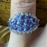 Natural Tanzanite Sterling Silver Ring Size 6 Photo 0