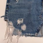 ZARA ‎ Distressed Signature Denim High Waisted Mini Skirt in Classic Blue Wash XS Photo 5