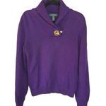 Lauren Ralph Lauren Purple Old Money Country Club Vanderpump Sweater Medium Photo 0