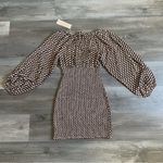 ACOA Puff Sleeve Mini Dress NEW Stretch Earth Tones Party Multiple Photo 6