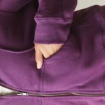 American Giant Women's Relaxed Classic Full Zip 2.0 Made in USA Size XS Purple Photo 4