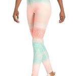 Guess NWT Women's All Over Python Corrine Legging 4/4 Peach Combo XS Photo 0