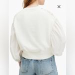 ALLSAINTS NWT All Saints Sol Mixed Media Lace Top in Chalk Sz XS $279 Photo 3