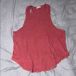 Bozzolo Pink Ribbed Sleeveless Tank Top Photo 0