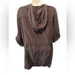 Torrid Gray Brushed Jacket W/Hoodie Sz. 1/14-16 Pockets Snap Up Cinched Waist Photo 7