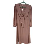 Grace Karin #308  Bow-Knot Long Sleeve Midi Dress Photo 3