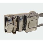 Falari Automatic Ratchet Belt Size Medium Adjustable Buckle Gray‎ Leather Strap Gray Photo 10