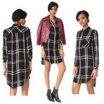 Rails  Black White Bianca Plaid Button Down Shirt Dress Size Medium Photo 1