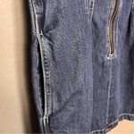 Madewell  Dress Denim Darted Mini Zip-Front Short Sleeve Size 0 Puff Sleeve Women Photo 10