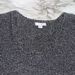 J Jill Long Sleeve Sweater Scoop Neck Metallic Chunky Knit Women Black M Gothic Size M Photo 1