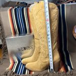 wetkiss Cowboy Boots for Women Knee High Chunky Heel Size 10 Tan Photo 3