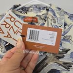 Altuzarra Kiera Short Sleeve Midi Silk Shirtdress Blue Size L Photo 6