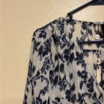BKE  Blue and White Patterned Blouse Photo 4