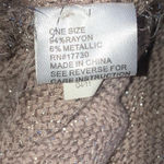 Pale Tan Silver Metallic Shimmer Boho Scarf Wrap Photo 1