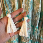 The Fox and the Mermaid Calista V Neck Tassel Floral Printed Mini Dress Blue Size M Photo 6