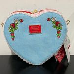 Lounge Fly Strawberry Shortcake Denim Heart Shaped Figural Crossbody Bag Photo 6