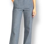 Vintage 90s Iris Singer Collection Gray Pinstripe Wool Angora Blend Pants 8 Size 30 Photo 0