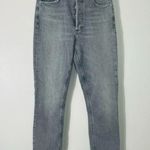AGOLDE Nico High-Rise Raw Hem Button Fly Skinny Jeans Gray Size 24 Photo 2