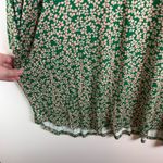 Ellos Curved Hem Tunic Top Size 22/24 Kelly Green Floral Stretch Cottage Boho Size undefined Photo 3