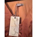 Lichi 40's retro satin midi dress L Mauve fabric covered buttons side zip NWT Pink Size L Photo 5