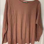 Vila Milano  Womens Knit Sweater Size L Long Sleeve Pullover Blush Textured Photo 0