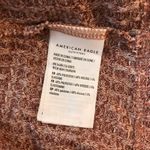 American Eagle  Womens Pink V-Neck Waffle Knit Pocket Sweater Size M Photo 3