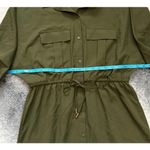 Bishop and Young Safari Olive Green Puff Sleeve Button Up Midi Dress - Small NWT Photo 8