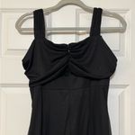 Alex Evenings Cold Shoulder Ruffle Black Sparkle Glitter Maxi Evening Gown Sz 6 Photo 4