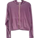 Fabletics Lilac Purple Velour Full Zip Athletic Hoodie Sweatshirt Size Large Photo 0