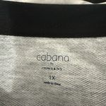 Crown & Ivy Cabana 1X Black and White Cabana Top with Colorful Stripes Photo 2