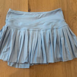 Chic Light Blue Pleated Mini Skirt Photo 0