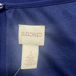 Chico's Chico’s Dress Sz XL Ruffle Wrap Front Flutter Cap Sleeves Classic Worship Photo 4