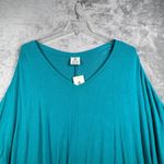 Laurie Felt Los Angeles Top Womens XL 1X Teal Modal Blend‎ Oversized Slouchy Blue Photo 3