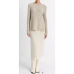 Vince Donegal Tweed 100% cashmere Loose Fit Sweater Ribbed Minimalist Size XXS Photo 13