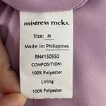 Mistress Rocks NEW Mini Dress Size Medium Lilac Cowl Neck Rhinestone Party Sexy Photo 11