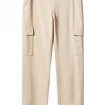 Mango Boyfriend Pocket Cargo Jeans Pants Ecru Beige NWT Size 2 Photo 3