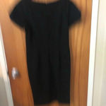 vintage Retro coquette Black & white bow Twee poof sleeves dress tea length midi Size M Photo 5