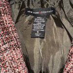New York And Company  Burgundy Tweed Jacket with Fringe size 6 new with tags Photo 4