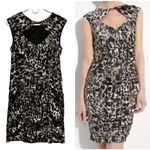 Nanette Lepore  Dress Size 8 100% Silk Peek-A-Boo Bodycon‎ Animal Print BBA Photo 1