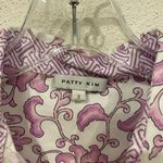 Patty Kim Top Women's Size Small Purple Chinese Floral Print Photo 1