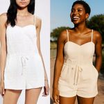 Jack by BB Dakota O'Hara Womens Waist Tie Embroidered Romper White Sz 0 Coquette Photo 0