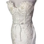 White Strapless Beaded Lace Corset Mermaid Wedding Dress Size L Photo 75