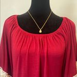 Pink Coconut Burgundy Dress with Lace Fringe Sleeves boho vibes Photo 2