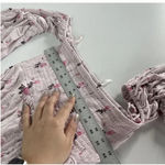 Free People  Shirt Womens XS‎ Pink Lana Off Shoulder Floral Bell Sleeve Boho Photo 9