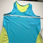 Marika Tek Womens Tank Top Blue Yellow Athletic Sleeveless Activewear Size L Photo 4