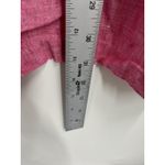 Tahari Shirt Womens 3X Pink 100% Linen Tunic 3/4 Sleeve Side Button Split Neck Photo 6