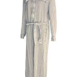 ZARA  Green and Tan Long Sleeve Zip Up Jumpsuit Photo 4